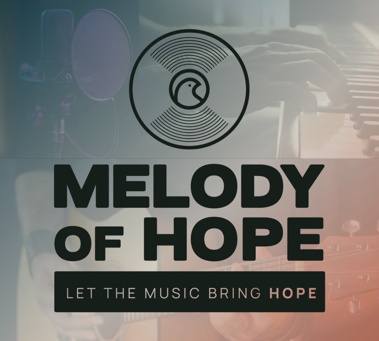 Let the Music Bring Hope | Melody of Hope | Non-Profit Logo and Slogan
